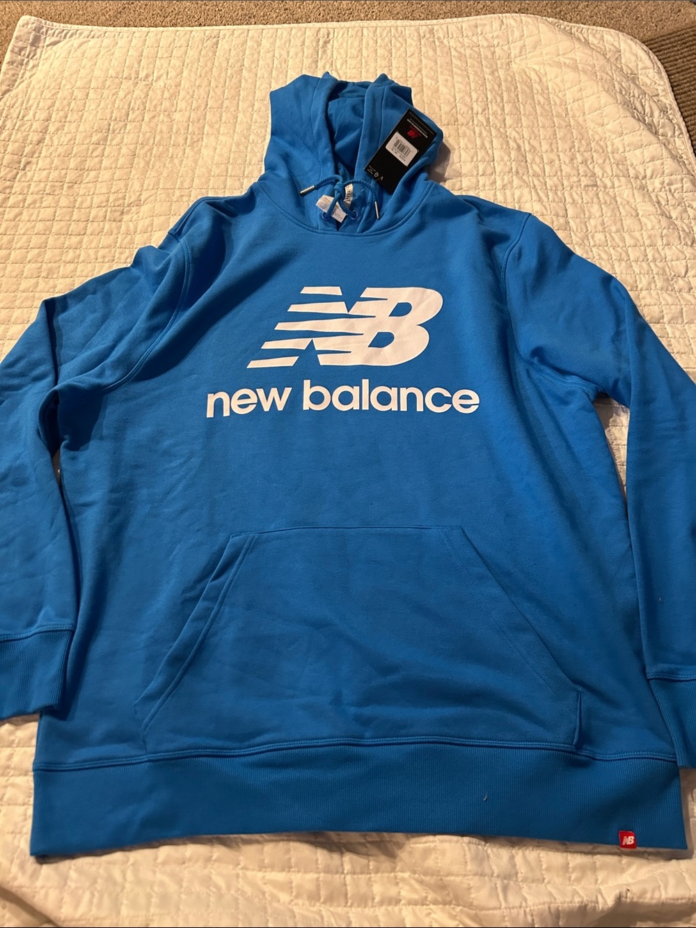 New Balance Men’s Bright Blue Logo Zip-Up Hoodie